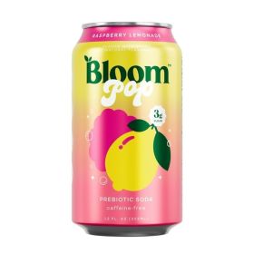 Prebiotic Soda, Raspberry Lemon Flavor, 12 fl oz – Gut Health Drink, No Caffeine or Artificial Sweeteners