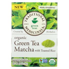 Traditional Medicinals - Green Tea Matcha w/Rice - Case Of 6 - 16 Bag