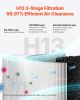 Air Purifier, H13 HEPA Layer, 1200 ft²/h Smart Air Purifier with Speed Control & Child Lock Guard