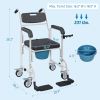 Rolling Shower Wheelchair with Locking Wheels